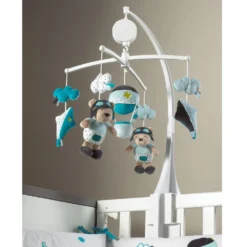 Lazare Mobile En Tissu Bleu De Sauthon Baby's Sweet Home
