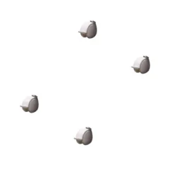 Jeu De 4 Roulettes à Frein Gris De Sauthon Baby's Sweet Home