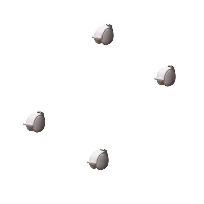 Jeu De 4 Roulettes à Frein Gris De Sauthon Baby's Sweet Home 1 Jeu De 4 Roulettes à Frein Gris De Sauthon Baby's Sweet Home