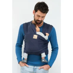 Écharpe De Portage Tricot-Slen Organic Extensible Bio Jean 540 Cm De Babylonia