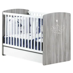 Hugo Lit Bébé 60x120cm Gris De Sauthon Baby's Sweet Home