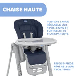 Chaise Haute Polly Magic Relax 4 Roues India Ink De Chicco -CYBEX || Beaba || Stokke Soldes Boutique 01107880 3