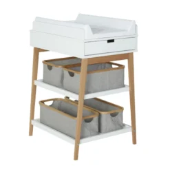 Table à Langer Hip Avec Tiroir Blanc / Naturel De Quax -CYBEX || Beaba || Stokke Soldes Boutique 01109145 4