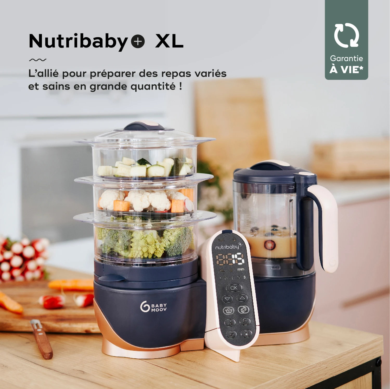 Nutribaby(+) XL Robot Multifonctions Bébé Grande Capacité De Babymoov 2 Nutribaby(+) XL Robot Multifonctions Bébé Grande Capacité De Babymoov – Image 2