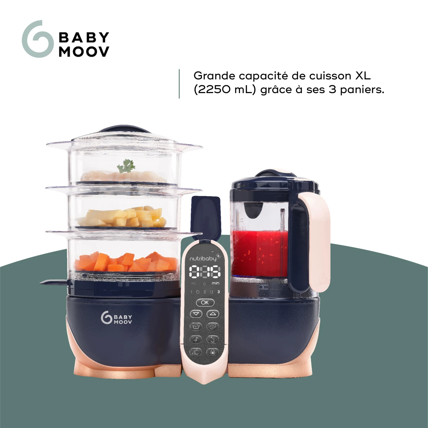 Nutribaby(+) XL Robot Multifonctions Bébé Grande Capacité De Babymoov 3 Nutribaby(+) XL Robot Multifonctions Bébé Grande Capacité De Babymoov – Image 3