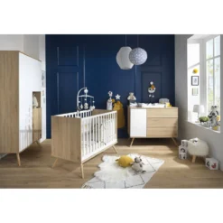 Seventies Armoire 3 Portes Chêne Doré De Sauthon Baby's Sweet Home -CYBEX || Beaba || Stokke Soldes Boutique 01124321 5