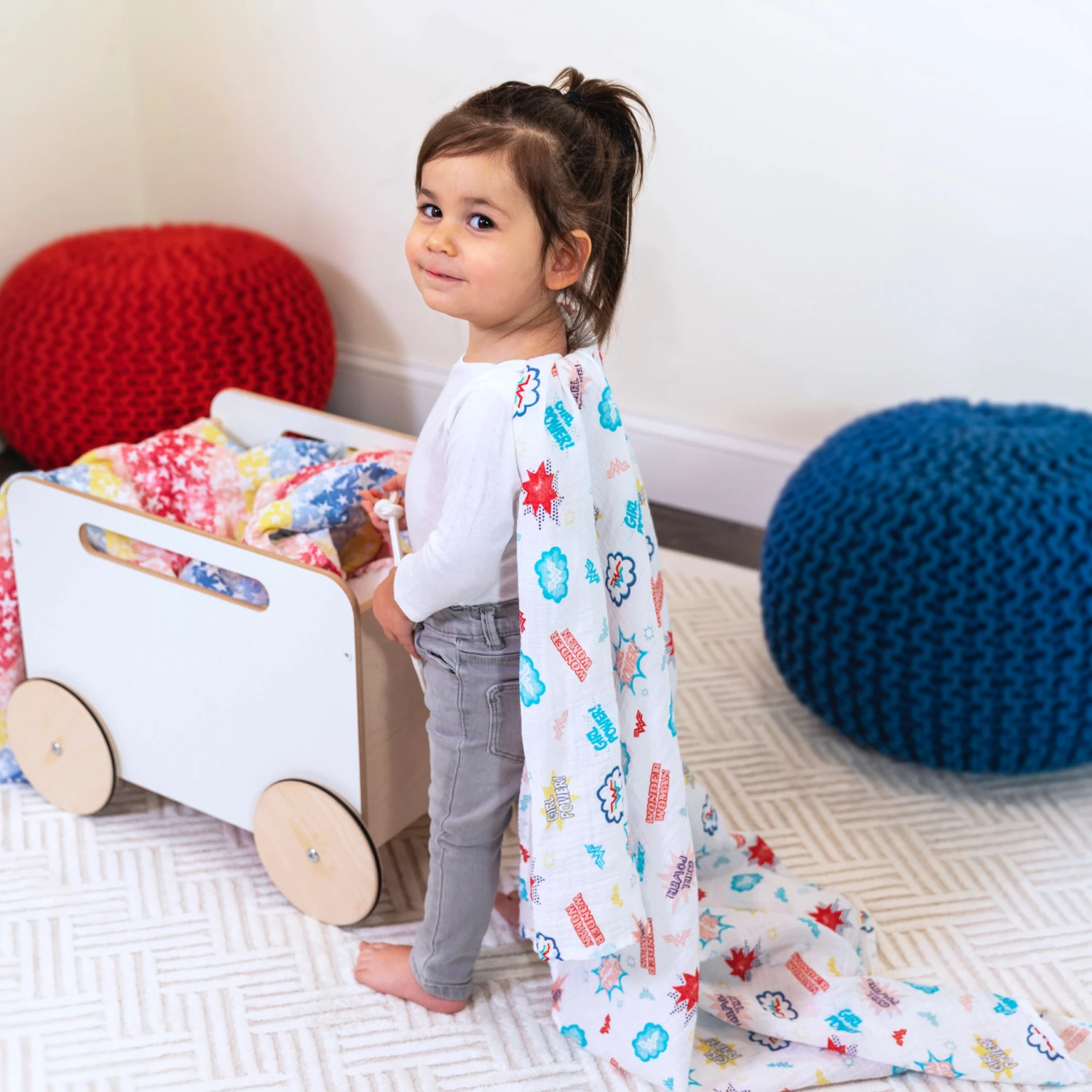 Lot De 2 Maxi Langes Wonder Woman De Aden + Anais Essentials 3 Lot De 2 Maxi Langes Wonder Woman De Aden + Anais Essentials – Image 3