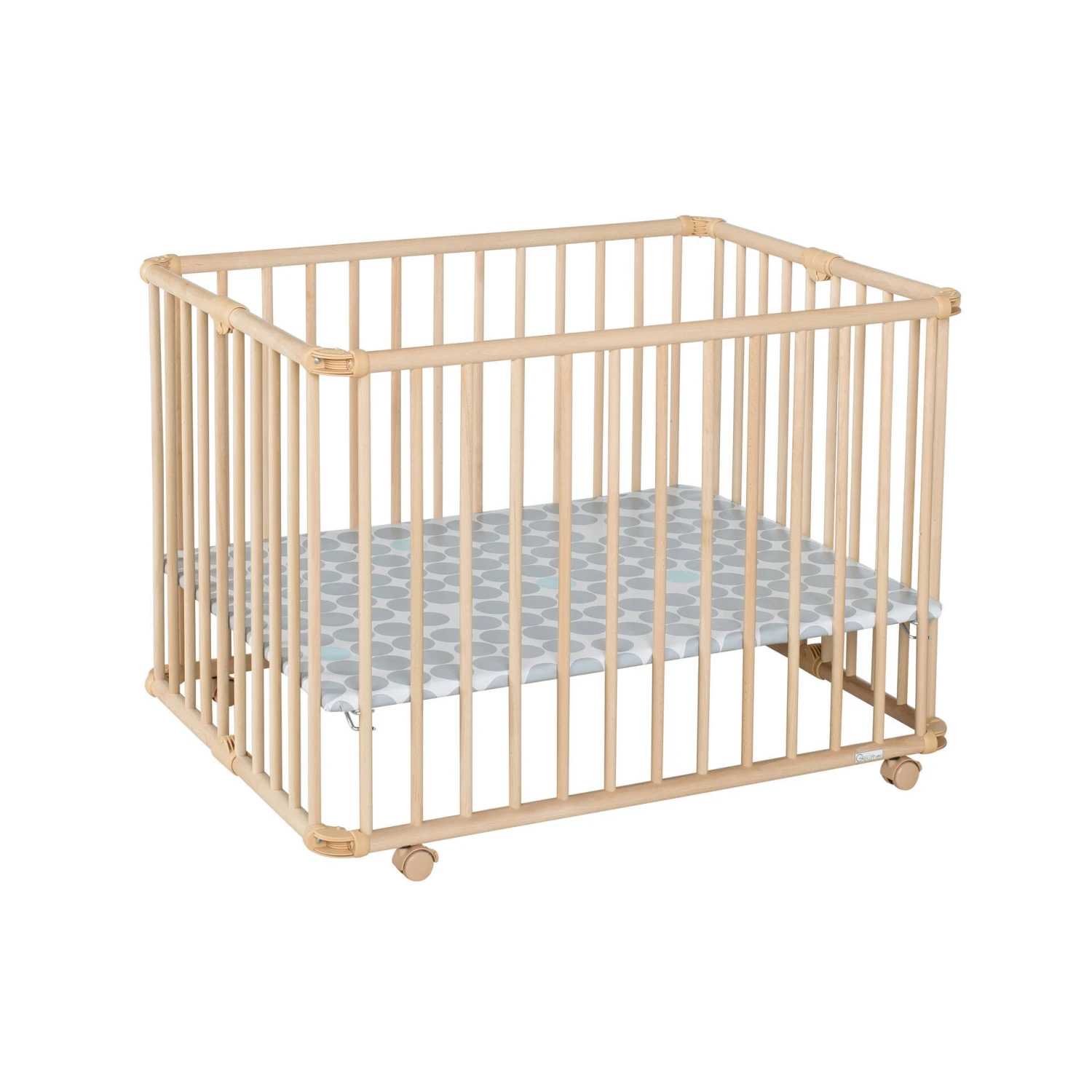 Parc Pliable Lucilee+ Petit Modèle Naturel Pois Gris De Geuther 2 Parc Pliable Lucilee+ Petit Modèle Naturel Pois Gris De Geuther – Image 2