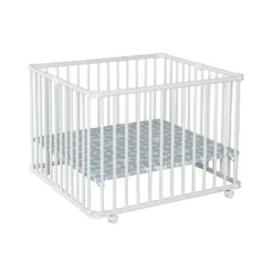 Parc Pliable Lucilee+ Blanc Pois Gris De Geuther