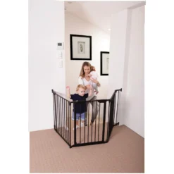 Barrière De Sécurité 3 Panneaux Newport AD Noir De Dreambaby -CYBEX || Beaba || Stokke Soldes Boutique 01140817 5