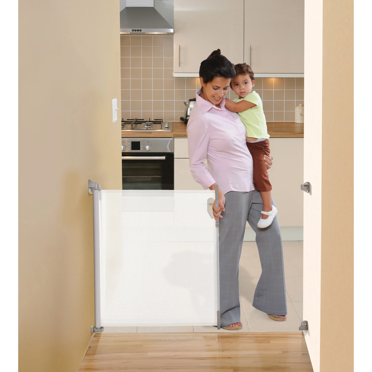 Barrière De Sécurité Rétractable 0-140 Cm Blanc De Dreambaby 2 Barrière De Sécurité Rétractable 0-140 Cm Blanc De Dreambaby – Image 2