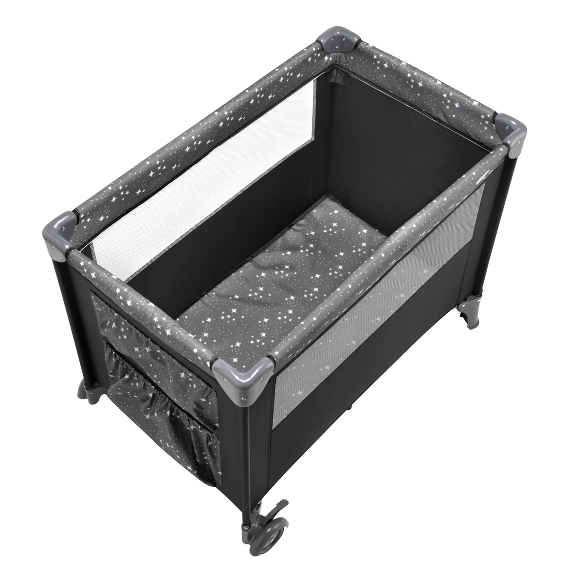 Lit Parapluie Compact Stars Gris De Formula Baby 2 Lit Parapluie Compact Stars Gris De Formula Baby – Image 2