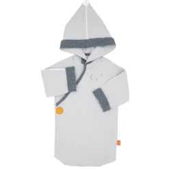 Kimono Nid D'abeille Gris Clair 12 Mois + De L'Oiseau Bateau