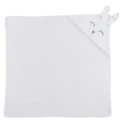 Cape De Bain Lapin Câlin Blanc Talc De P'tit Bisou