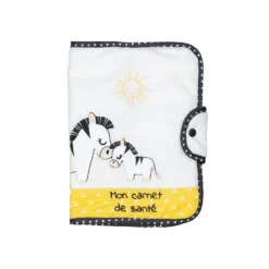 Pluche Et Pompon Protège Carnet De Santé Blanc/Jaune De Sauthon Baby's Sweet Home