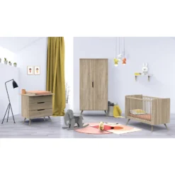 Sixties Armoire 2 Portes Bois De Sauthon Baby's Sweet Home -CYBEX || Beaba || Stokke Soldes Boutique 01148041 3