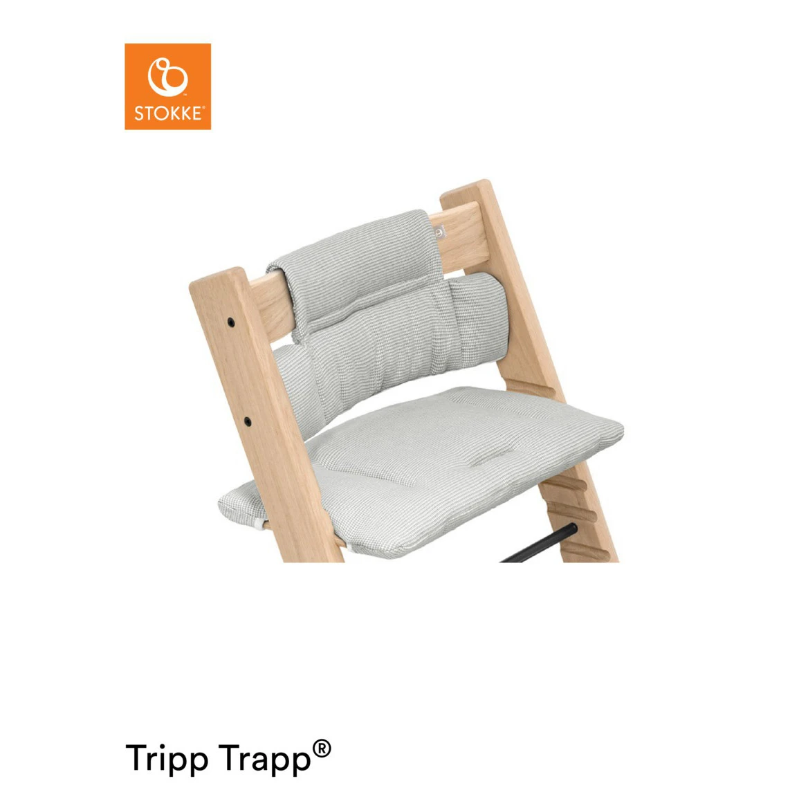 Coussin De Chaise Tripp Trapp® Classic Gris Nordique De Stokke® 2 Coussin De Chaise Tripp Trapp® Classic Gris Nordique De Stokke® – Image 2