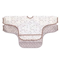 LÄSSIG Lot De 2 Bavoirs Manches Longues Avec Poche Tiny Farmer Oie Lilas Cendré De Lässig