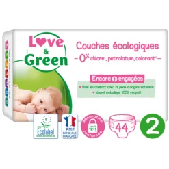 Couches écologiques Blanc T2 De Love & Green