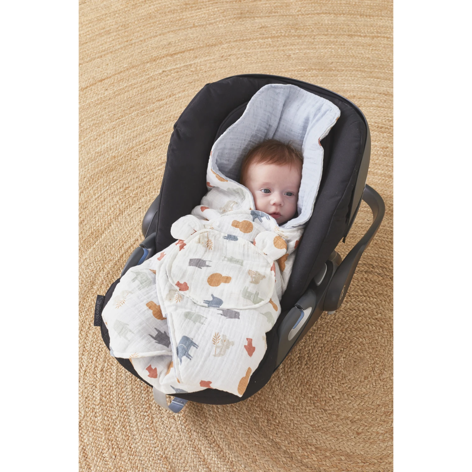 Mix & Match Couverture Promenade Mousseline Bio Jungle De Noukies 2 Mix & Match Couverture Promenade Mousseline Bio Jungle De Noukies – Image 2