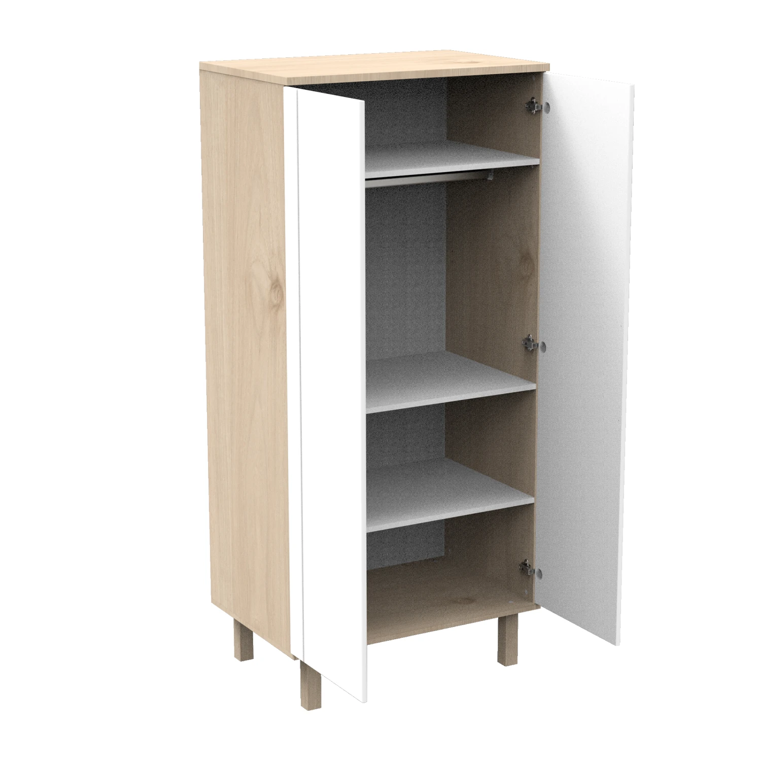 Solène Armoire 2 Portes Blanc De Sauthon Baby's Sweet Home 2 Solène Armoire 2 Portes Blanc De Sauthon Baby's Sweet Home – Image 2