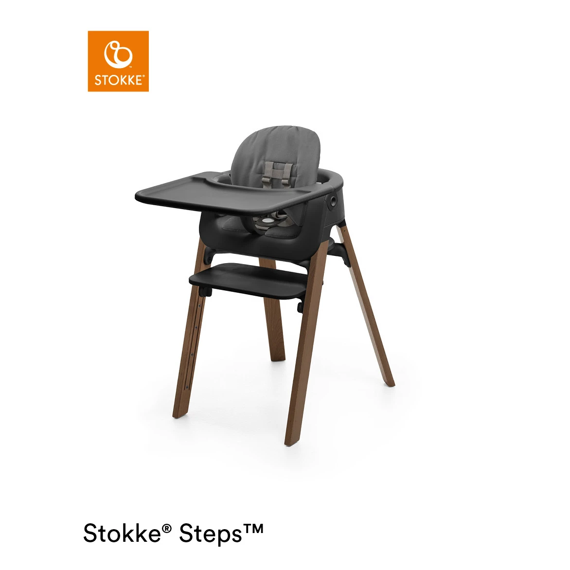 Chaise Steps™ Noir / Marron Doré De Stokke® 2 Chaise Steps™ Noir / Marron Doré De Stokke® – Image 2