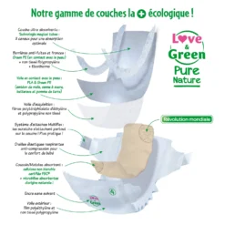 Couches écologiques Pure Nature Eco Label T4 De Love & Green 8 Couches écologiques Pure Nature Eco Label T4 De Love & Green -CYBEX || Beaba || Stokke Soldes Boutique 1036034 2 1