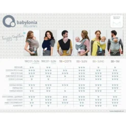 Écharpe De Portage Tricot-Slen Organic Extensible Bio Organic Silvercloud De Babylonia -CYBEX || Beaba || Stokke Soldes Boutique 4249032 1 1